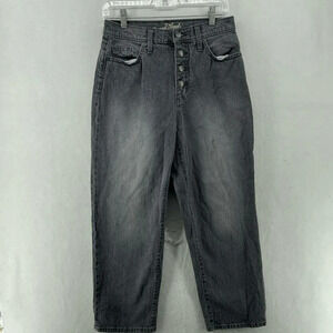 Universal Thread Jeans Womens 6/28R  Black Light Wash Straight Hi-Rise Buttonfly